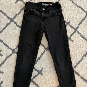 Black denim jeans